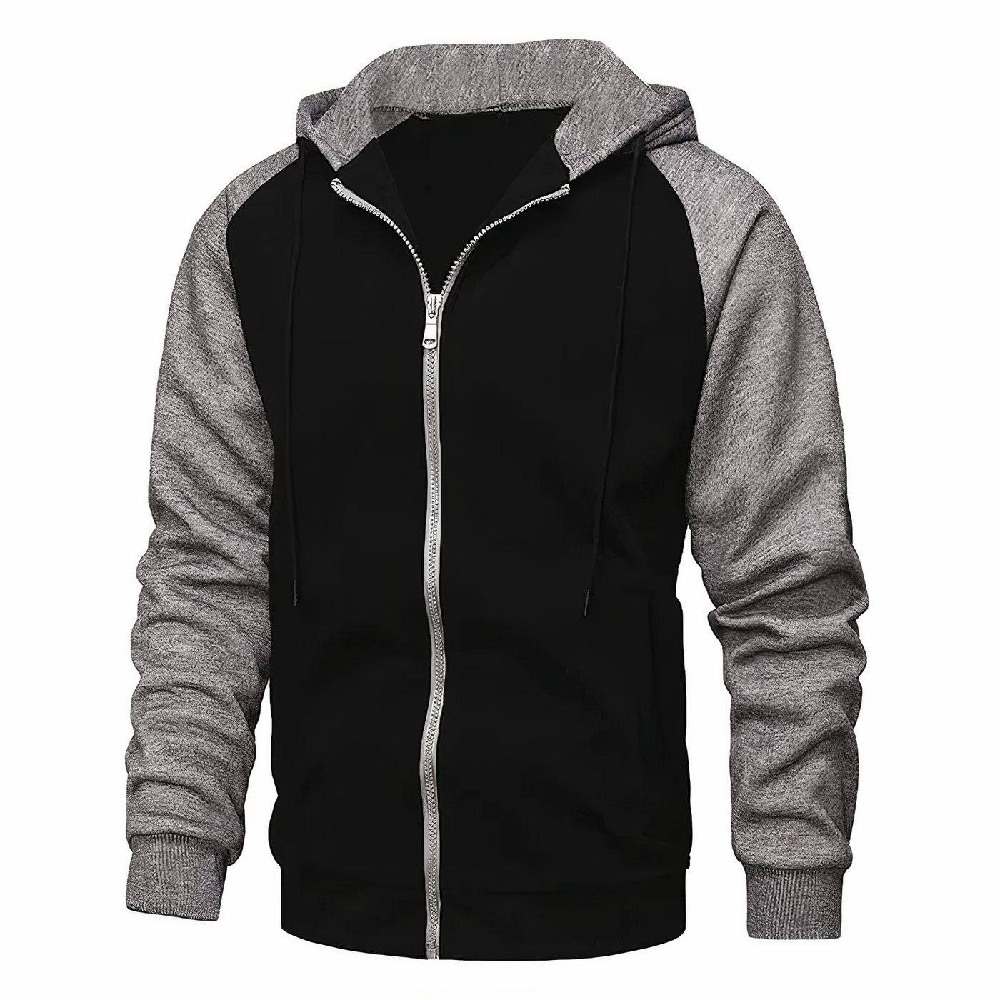 Sportlicher Zip Hoodie mit Verstellbarer Kapuze