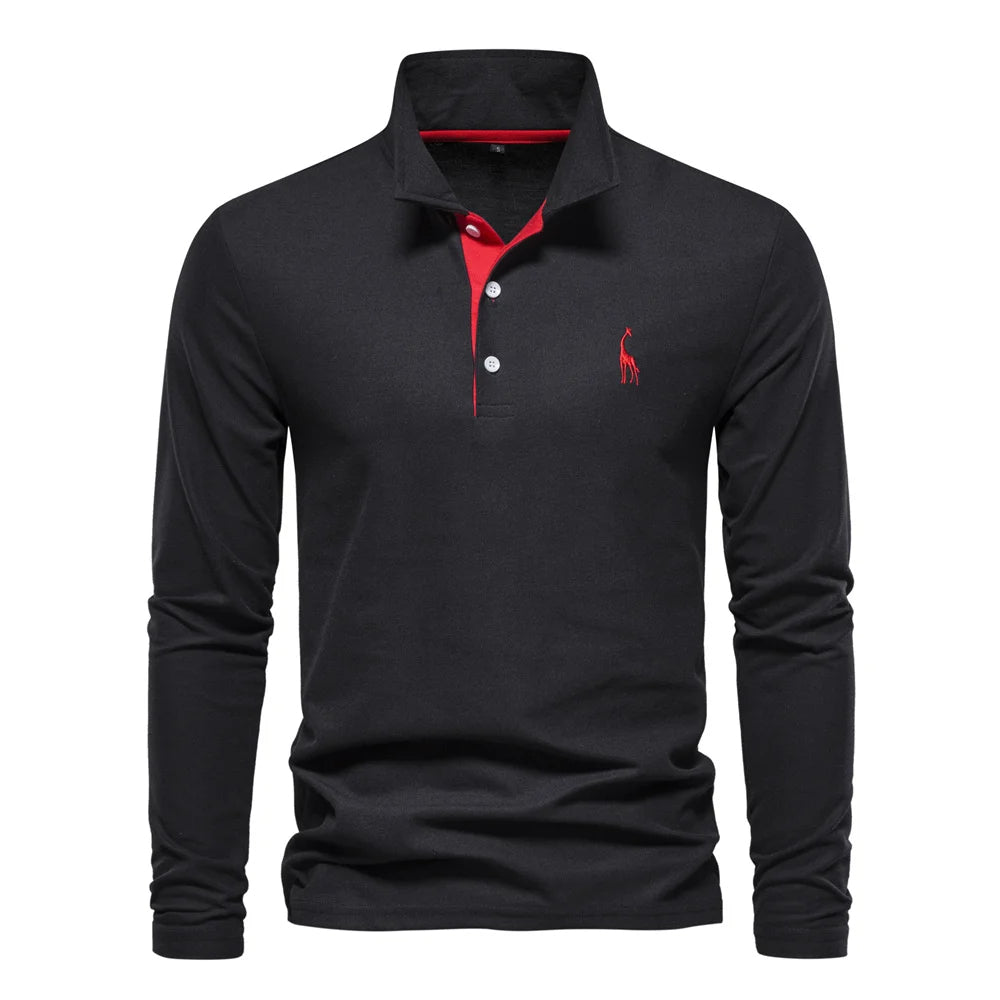 Langarm Herren Polo Pullover