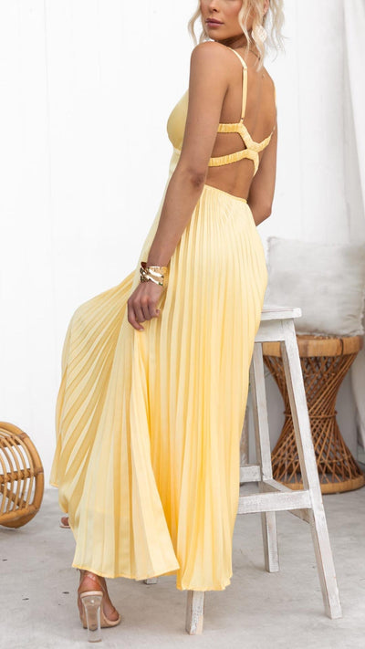 Sommerliches Plissee Maxikleid für Damen – Elegant & Bequem