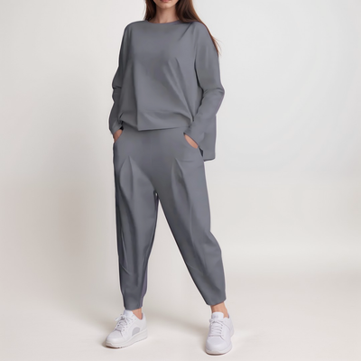 Zweiteiler mit Langarmshirt | Lockere Passform | Minimalistischer Look