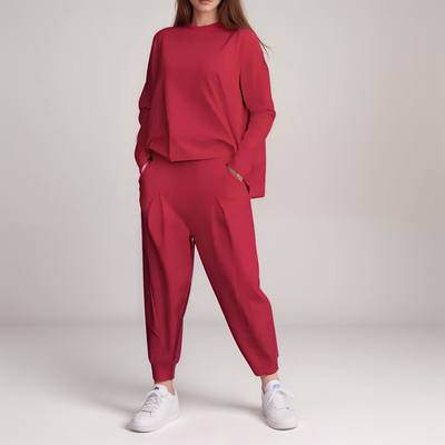 Zweiteiler mit Langarmshirt | Lockere Passform | Minimalistischer Look