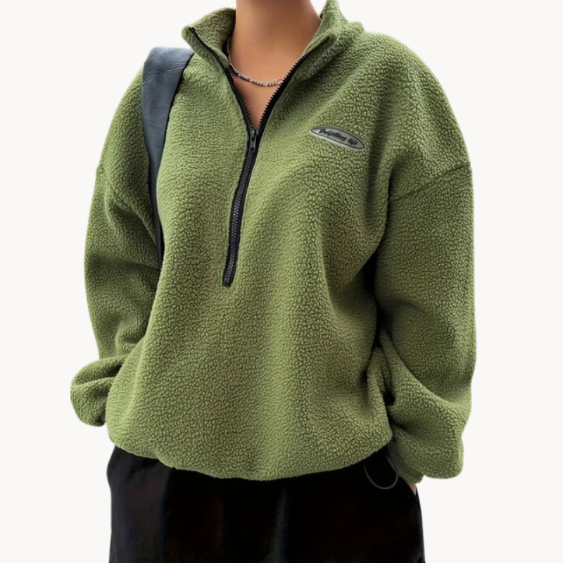 Walburga | Vielseitiger Zip-Front Damenpullover