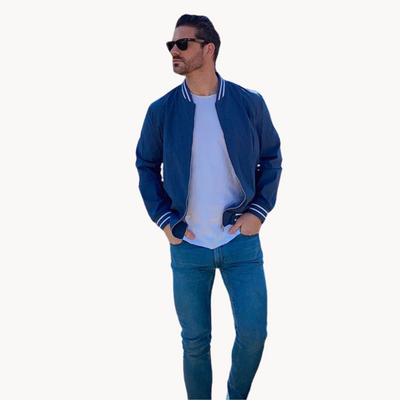 Crispino | Leichte Herrenjacke im zweifarbigen Design