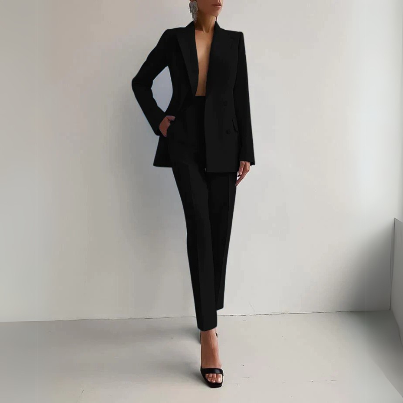Giulia | Raffiniertes Zeitloses Damen Blazer- und Hosenset