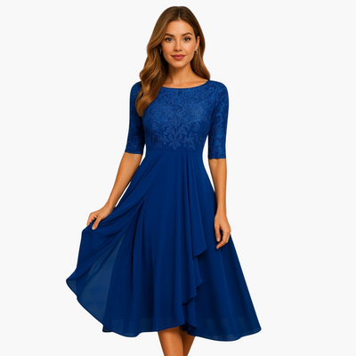 Lore | Midikleid mit Spitzenärmeln