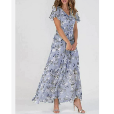 Formelles Damen-Maxikleid mit Blumenprint für Hochzeitsgast