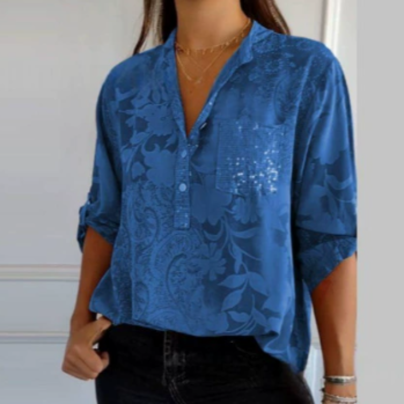 Damen Blumen Button Down Hemd | Leicht