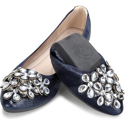 Chinbee - Glamouröse Strass-Ballerinas für Damen