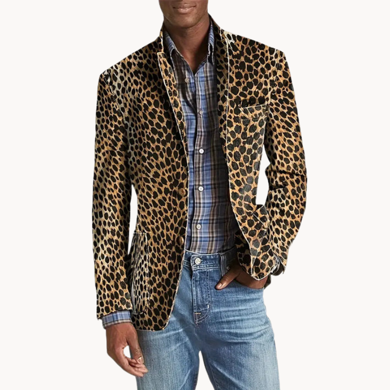 Constantin | Chic Leopard Print Casual Herren Blazer
