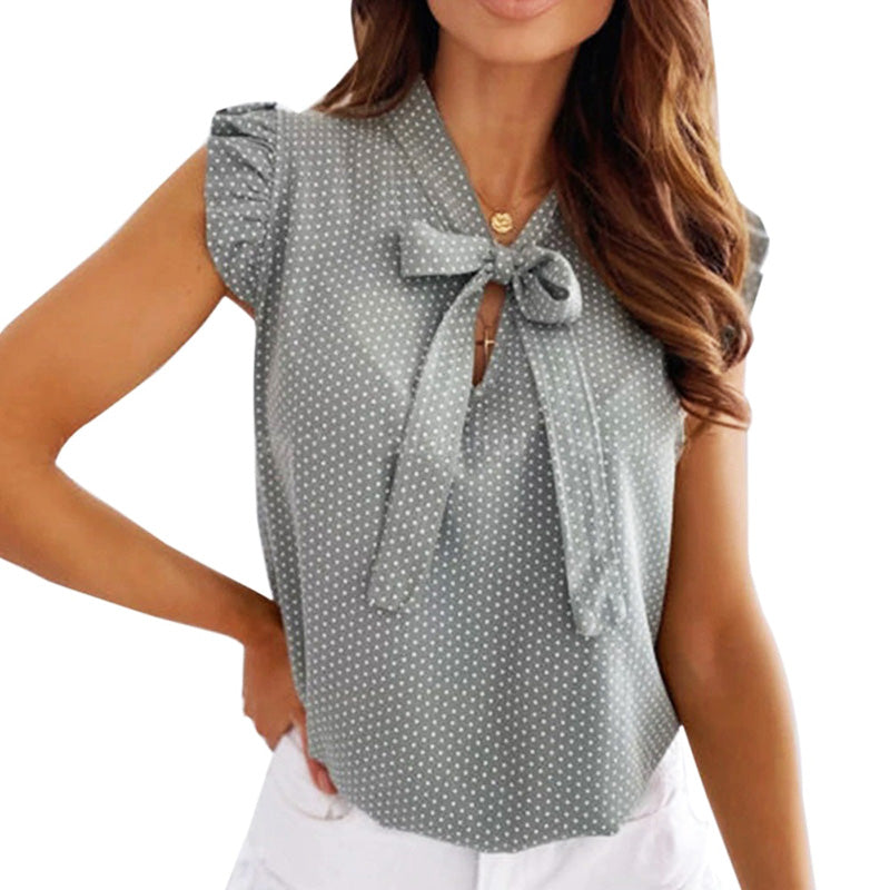 Norma - Elegante Damenbluse mit Schmetterlingsdruck, Sommer