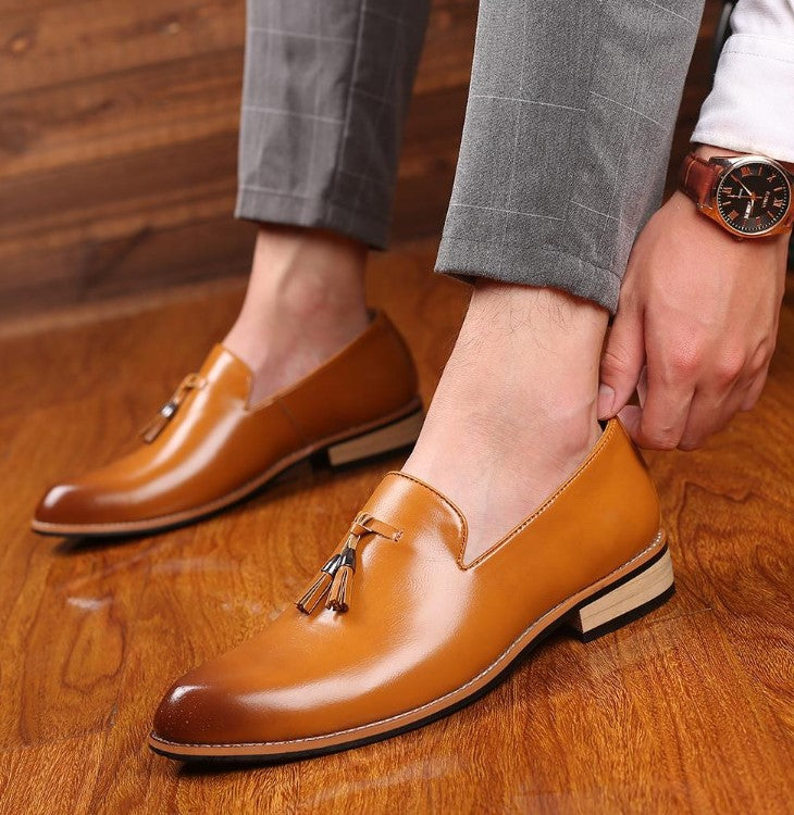 Elegante Herren Leder Loafer