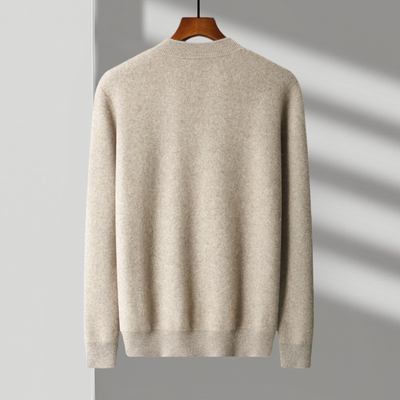 Herren Woll-Strickjacke mit Reißverschluss - Hochwertig & Warm