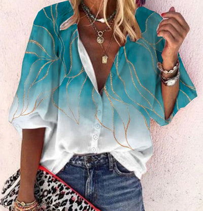 Vanessa | Trendy Boho Casual V Ausschnitt Bluse