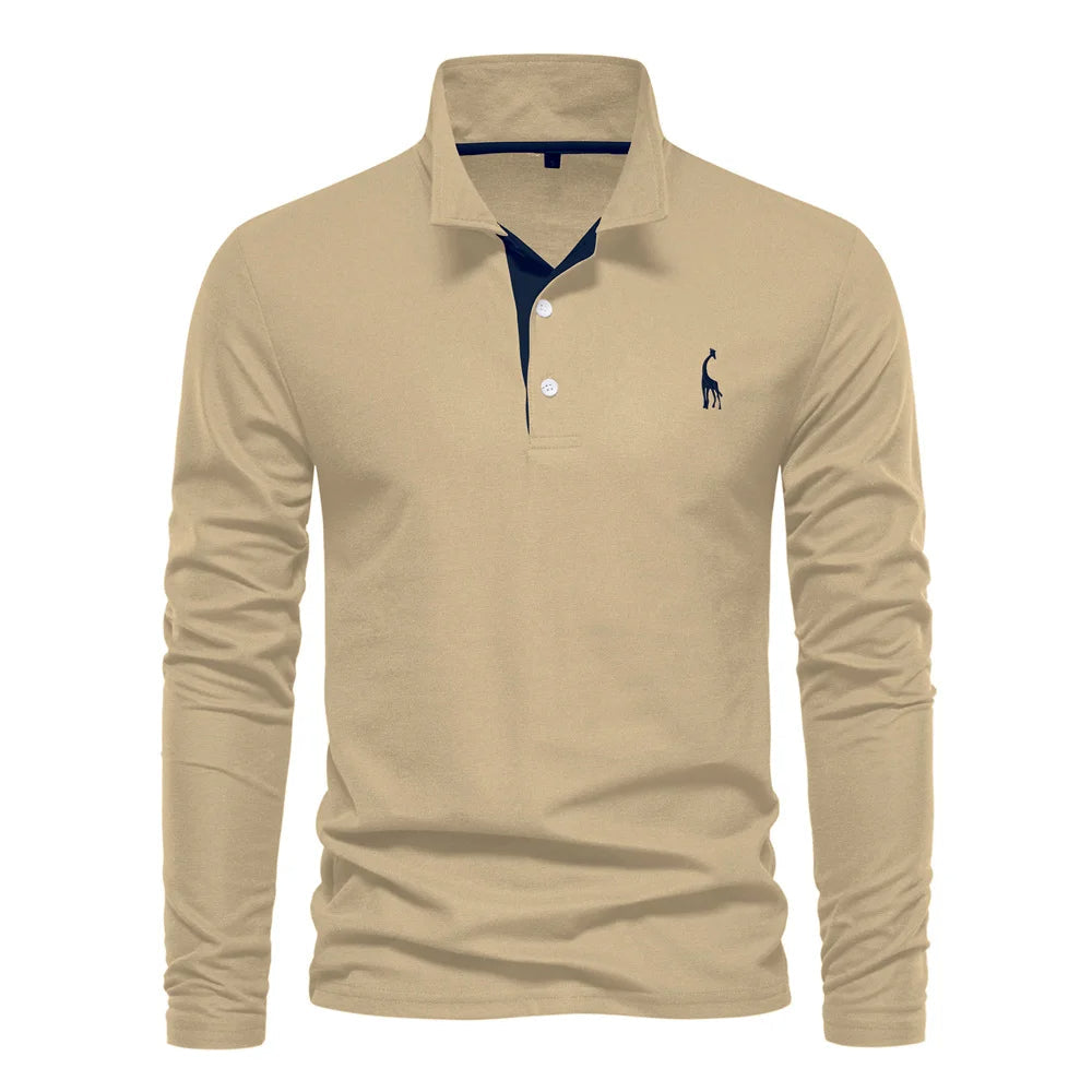Langarm Herren Polo Pullover