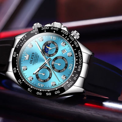 Elegante Herren Armbanduhr Edelstahl