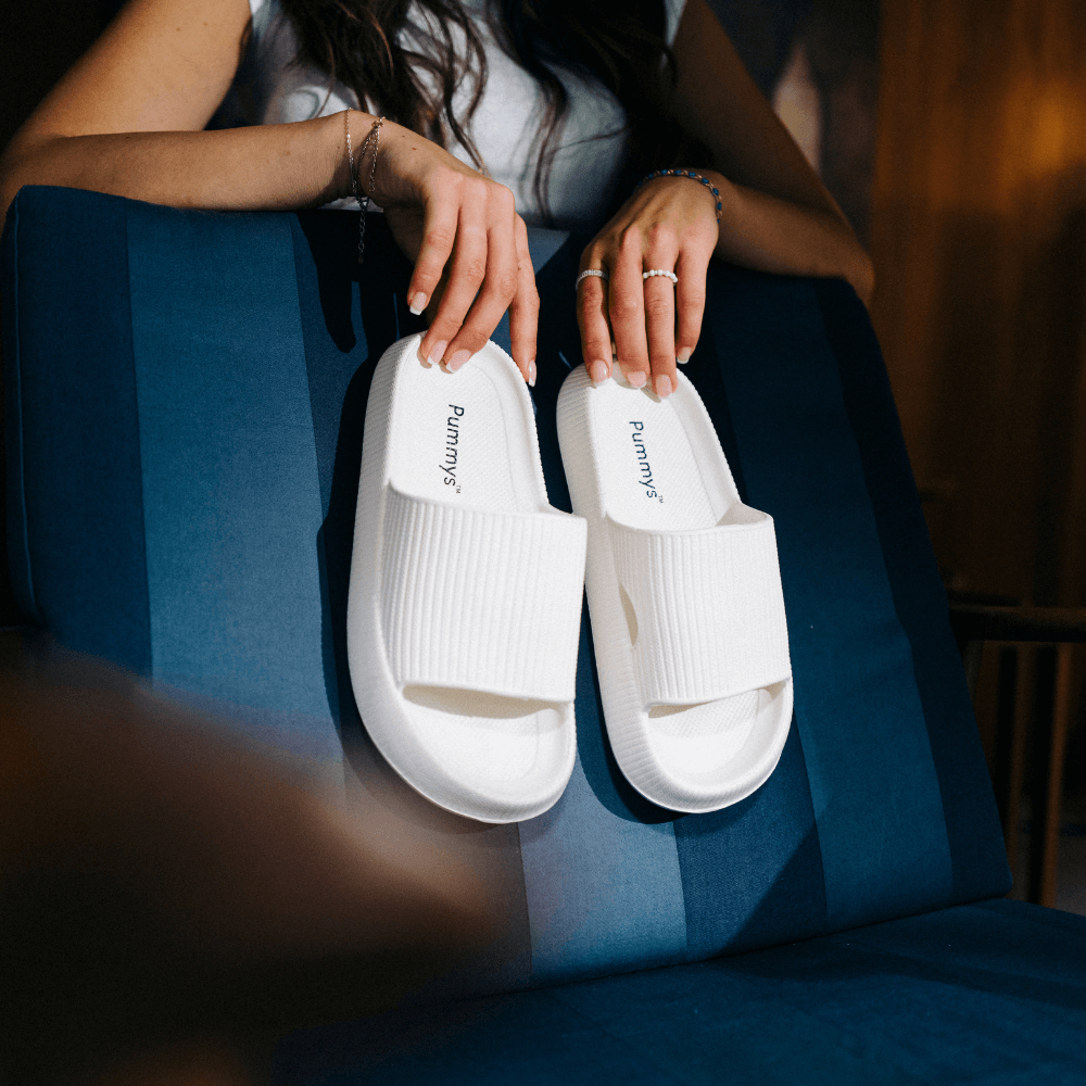 Slide-Sandale mit Strukturband | Extra-Sohle | Bequem & Modern