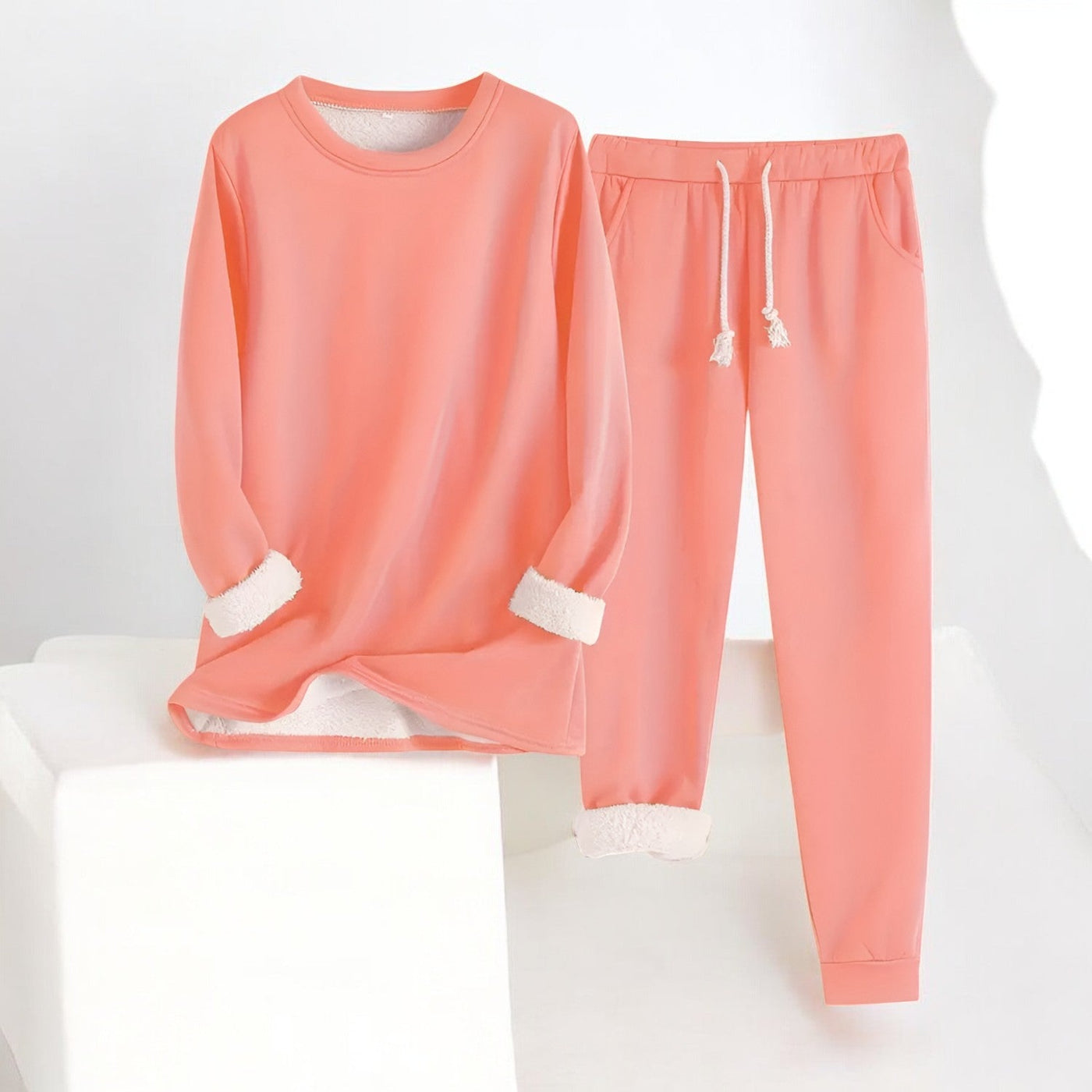 Loungewear-Set | Weite Hose & Langarm-Top | Eleganter Komfort
