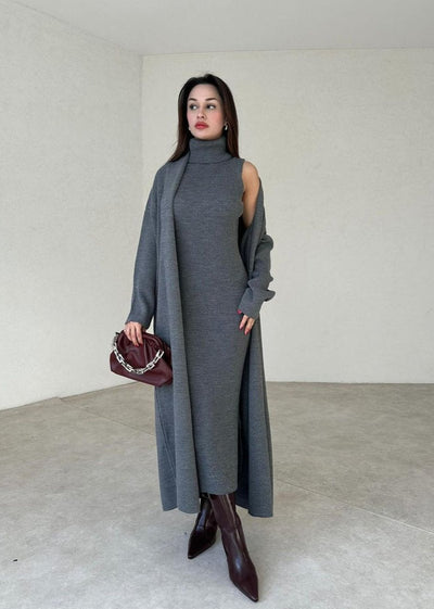 JASMIN - KLEID UND STRICKJACKE SET