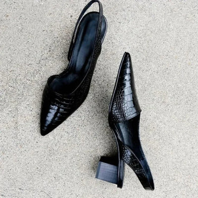 Yola - Kroko Design Orthopädische Bequeme Elegante Pumps