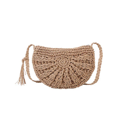 Kesia™ | Boho Halbmond Tasche gewebt