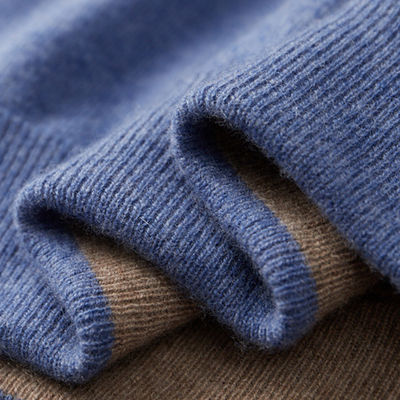 Herren Kaschmir-Wolle Kapuzenpullover mit Reißverschluss - Premium Qualität