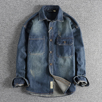 Used Look Denim Herren Hemd