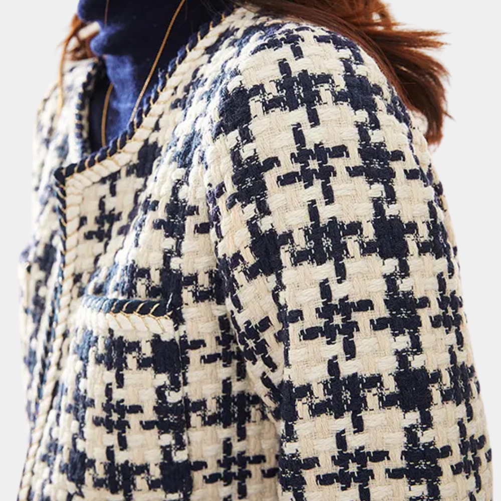 Elegante Bouclé-Jacke | Klassisches Muster | Zeitloser Stil