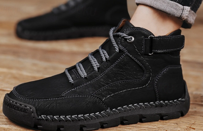 Orthopädische Herren Wanderschuhe aus Leder