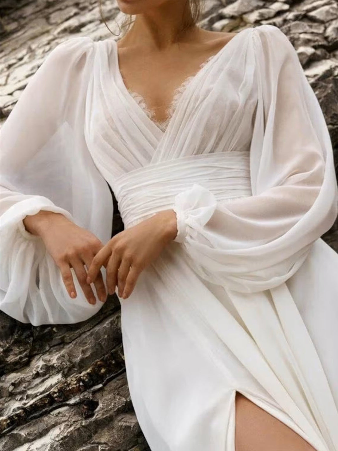 Zaira | Boho Langen Ärmeln Maxikleid