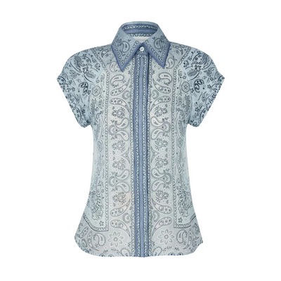 Zweiteiler-Set mit Bluse & Maxi-Rock im Paisley-Stil – Urban & Elegant