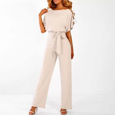 Kaisha - Moderner Jumpsuit mit weitem Bein und Gürtel