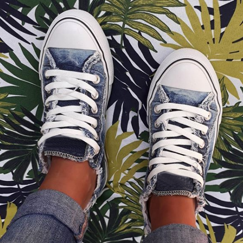 FloraWalk™ – Leinwand-Schnürsneaker mit Blumenmuster