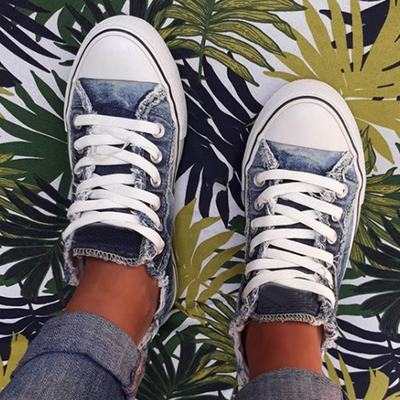 FloraWalk™ – Leinwand-Schnürsneaker mit Blumenmuster