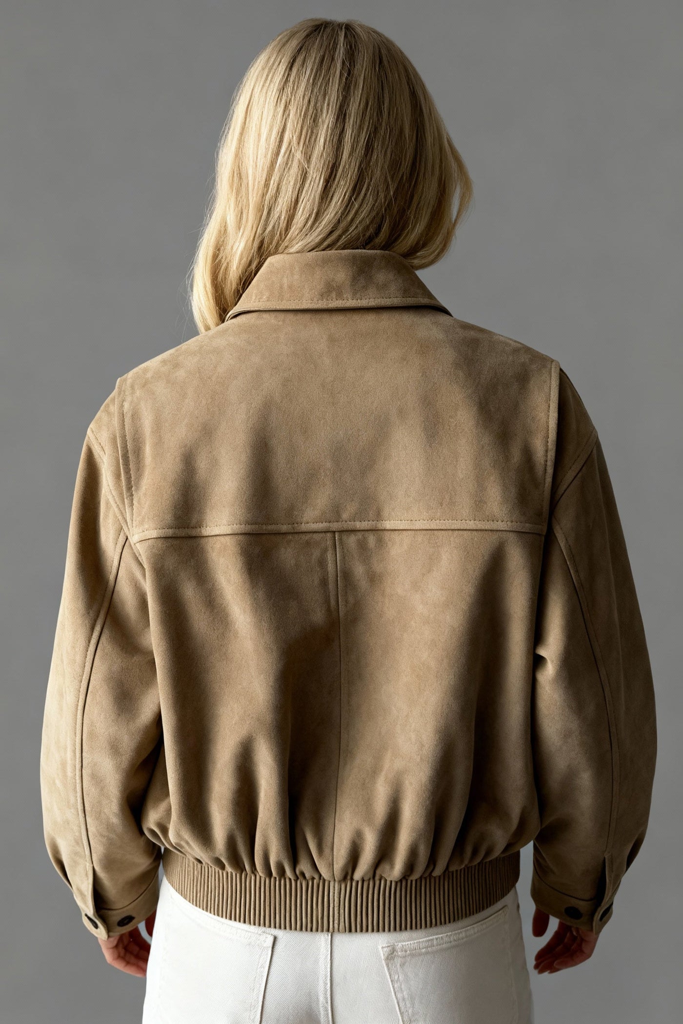 Kalea | Damen Wildleder Bomberjacke