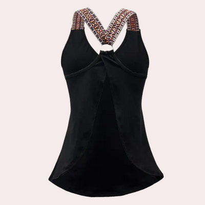 Cassandra - Schickes schwarzes Damen-Shirt mit V-Ausschnitt