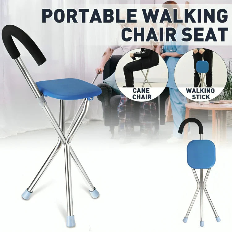 CrutchSeat™ | 2-in-1 Gehstock und faltbarer Sitz