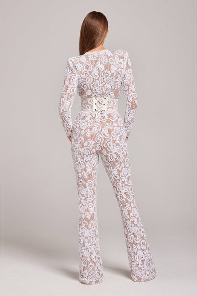 Spitzen-Jumpsuit | Elegant & Verführerisch | Figurbetonter Schnitt