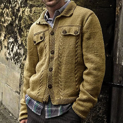 Abram – strickjacke mit langen armeln für herren