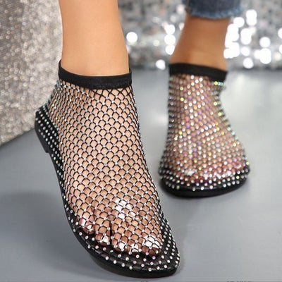 Vallova™ | Glitzernde Mesh-Ketten-Sandalen