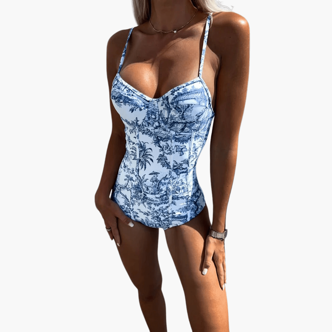 Badeanzug-Set - für Damen mit Pareo und verstellbaren Trägern