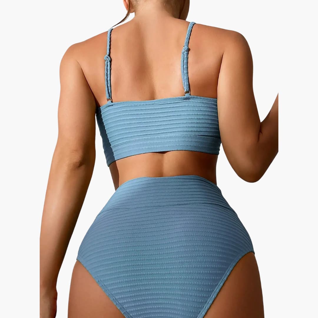Bikini-Set - Damen Zweiteiler mit hoher Taille & Stil
