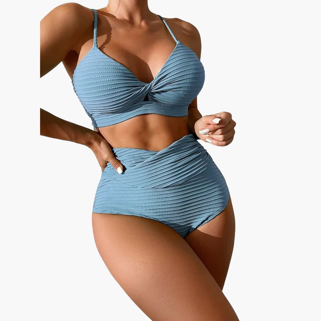 Bikini-Set - Damen Zweiteiler mit hoher Taille & Stil