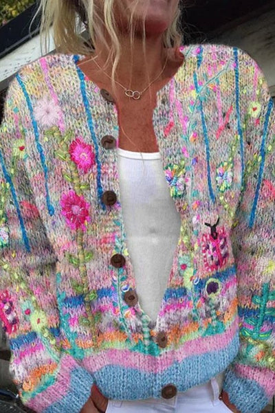 Sanne - Bunter Floral Cardigan