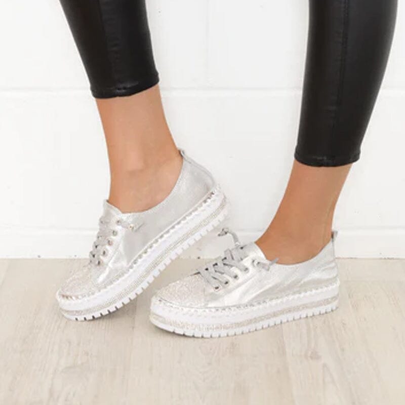 Diamond Silver™ – Leder-Sneaker mit Glitzereffekt
