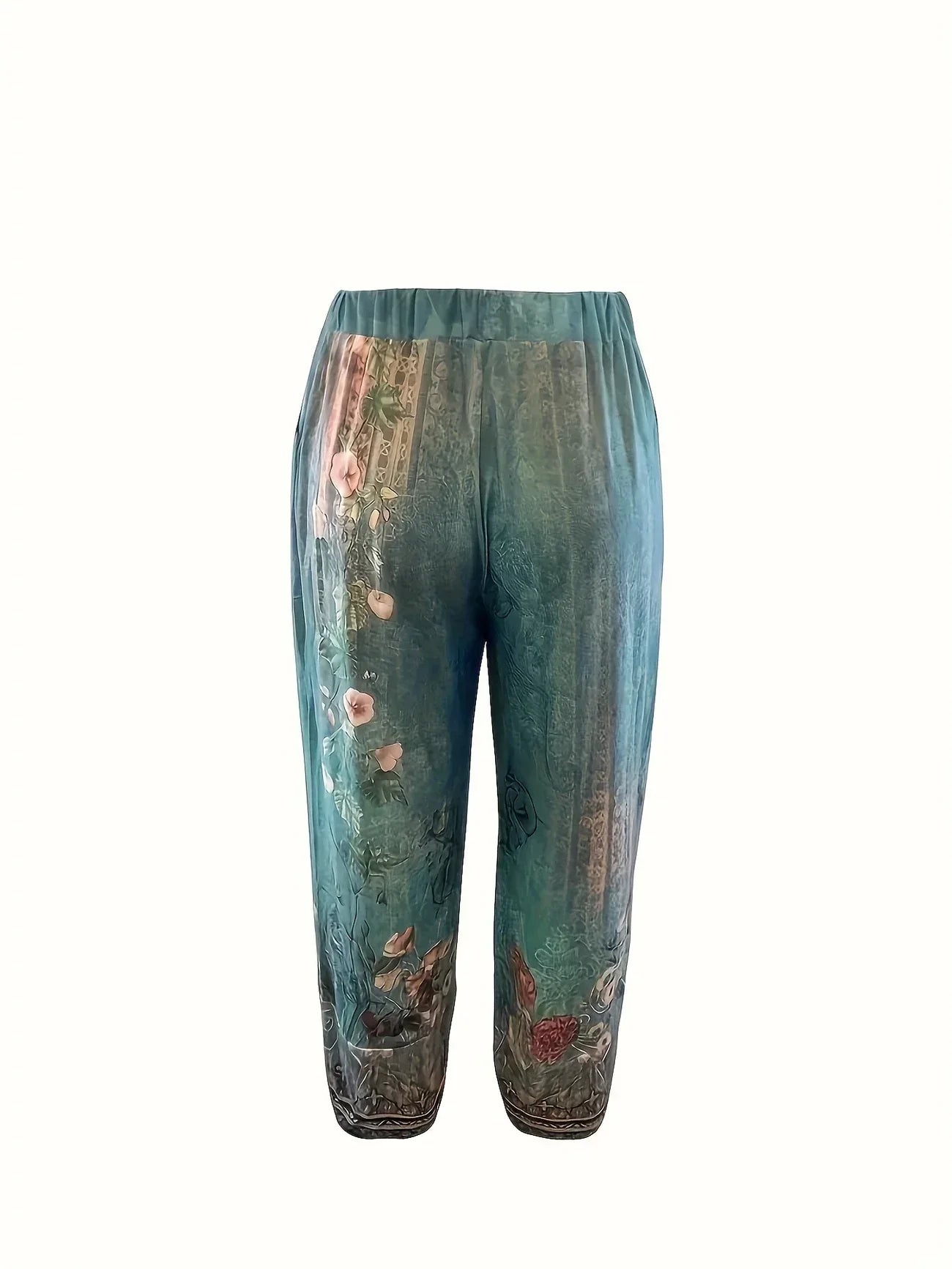 Kayden – Vintage Capri Hose Mit Blumenmuster