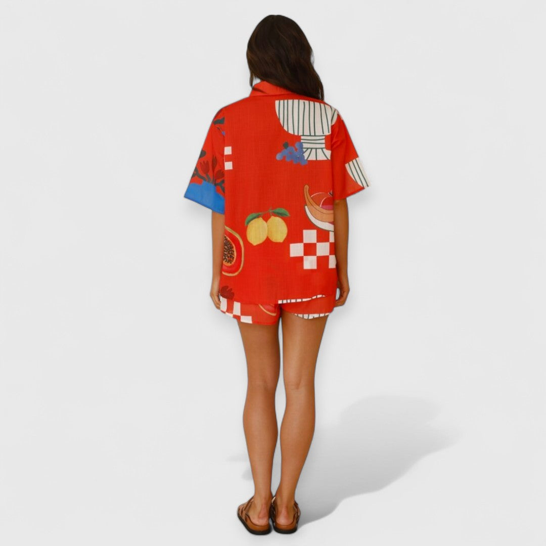 Jessamine |Stylisches Shirt & Shorts Set