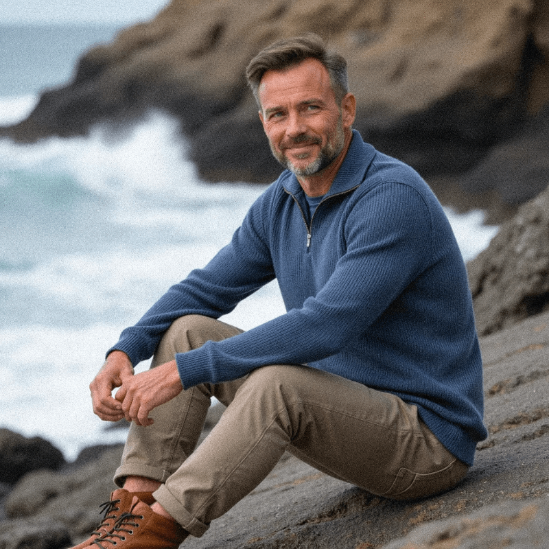 Hugo | Gestrickter Pullover mit Reißverschluss