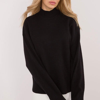 Klassischer Feinstrickpullover | Hoher Kragen | Legerer Schnitt