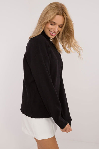 Klassischer Feinstrickpullover | Hoher Kragen | Legerer Schnitt