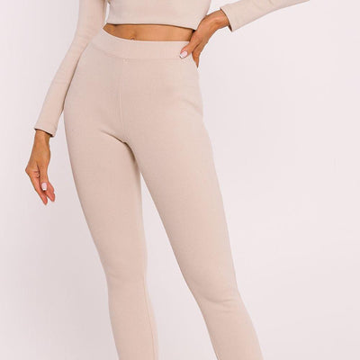 Rippstrick-Leggings | Hoher Bund | Bequem & Stylisch